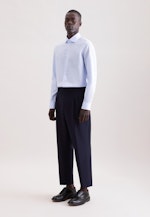 Slim Business Hemd Struktur in Mittelblau |  Seidensticker Onlineshop