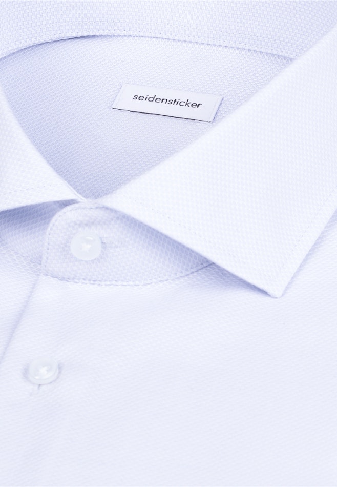 Slim Business Hemd Struktur in Mittelblau | Seidensticker Onlineshop