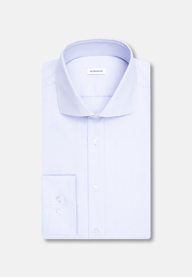 Slim Business Hemd Struktur in Mittelblau | Seidensticker Onlineshop