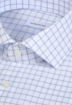 Shaped Business Hemd Karo in Mittelblau |  Seidensticker Onlineshop