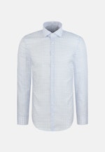 Shaped Business Hemd Karo in Mittelblau |  Seidensticker Onlineshop