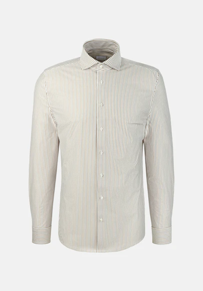 Slim Chemise en jersey Rayures in Beige | Seidensticker Onlineshop