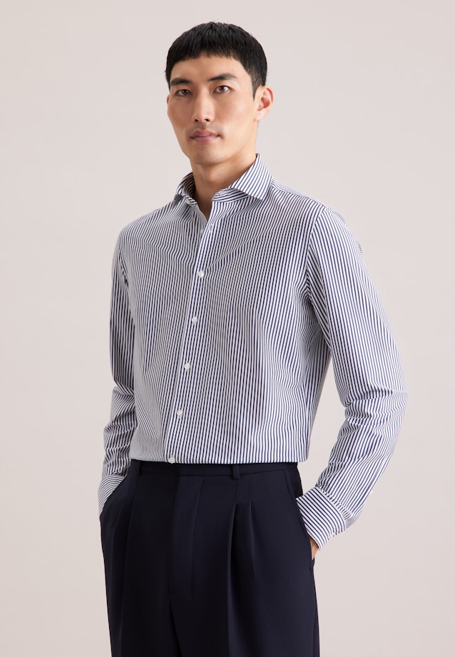 Slim Jerseyhemd Gestreift in Grau |  Seidensticker Onlineshop