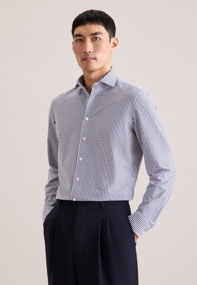 Slim Jerseyhemd Gestreift in Grau |  Seidensticker Onlineshop