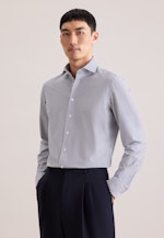 Shaped Jerseyhemd Gestreift in Grau |  Seidensticker Onlineshop