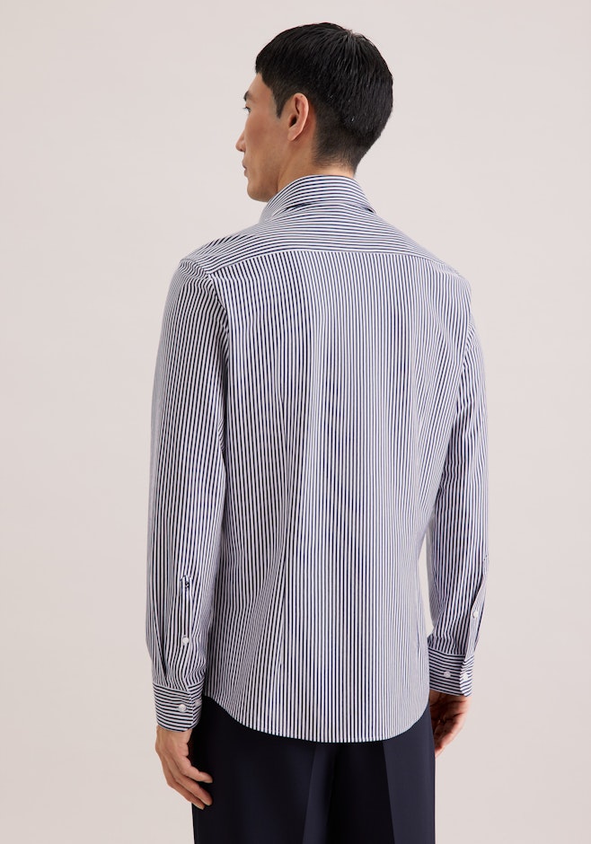 Shaped Jerseyhemd Gestreift in Grau | Seidensticker Onlineshop