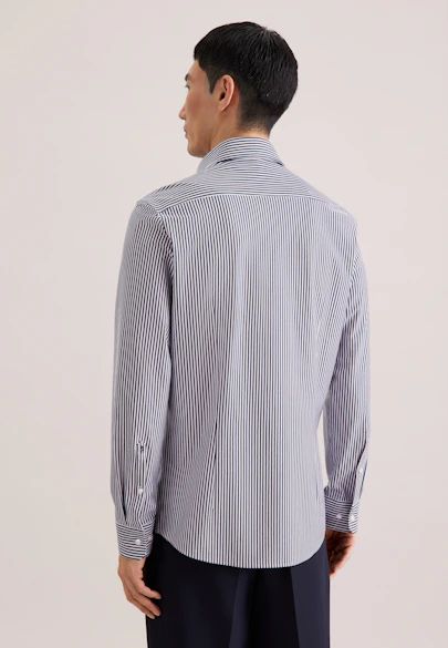 Shaped Chemise en jersey Rayures in Gris | Seidensticker Onlineshop