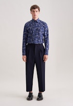 Shaped Business Hemd Druck in Dunkelblau |  Seidensticker Onlineshop