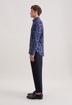 Shaped Business Hemd Druck in Dunkelblau |  Seidensticker Onlineshop