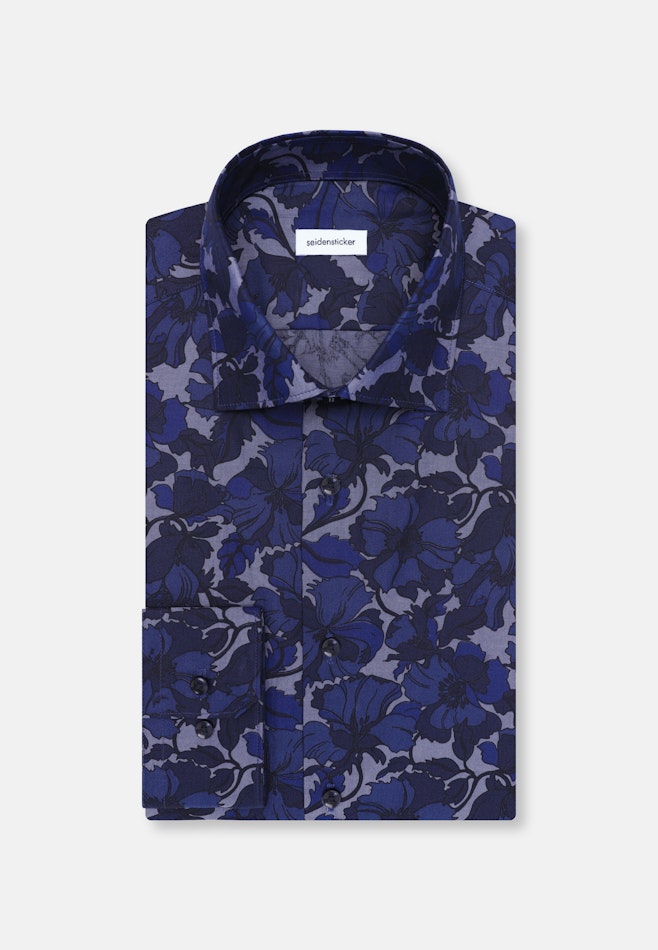 Shaped Business shirt Print in Dunkelblau | Seidensticker online shop