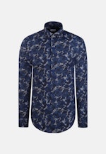 Shaped Business Hemd Druck in Dunkelblau |  Seidensticker Onlineshop