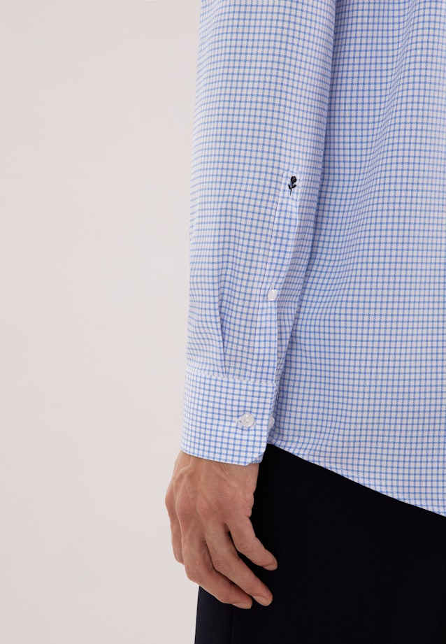 Comfort Business Hemd Karo in Hellblau |  Seidensticker Onlineshop