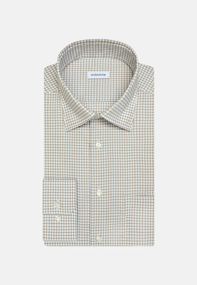 Comfort Chemise d'affaires carreaux dans Beige | Boutique en ligne Seidensticker