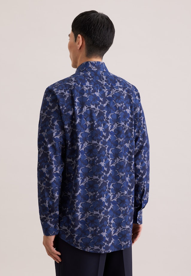 Regular Business Hemd Druck in Dunkelblau |  Seidensticker Onlineshop