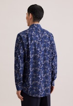 Regular Business Hemd Druck in Dunkelblau |  Seidensticker Onlineshop