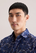 Regular Business Hemd Druck in Dunkelblau |  Seidensticker Onlineshop