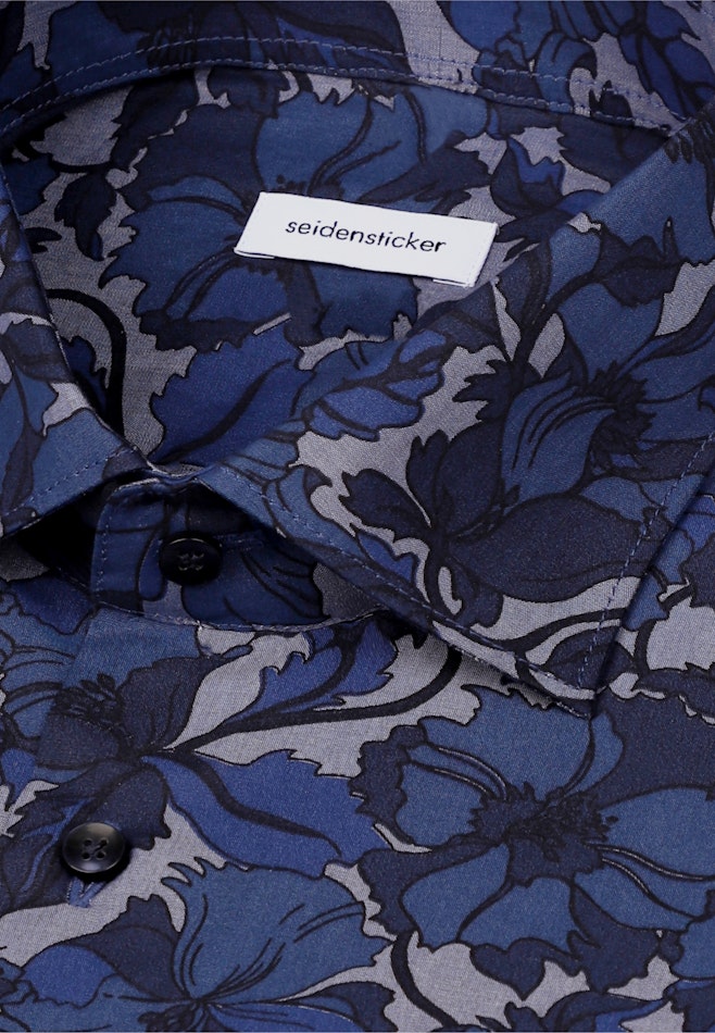 Regular Chemise d'affaires Imprimé dans Bleu Foncé | Boutique en ligne Seidensticker