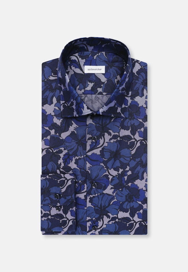 Regular Business shirt Print in Dunkelblau | Seidensticker online shop