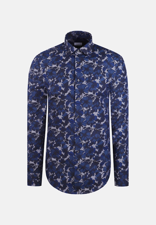 Regular Business Hemd Druck in Dunkelblau |  Seidensticker Onlineshop