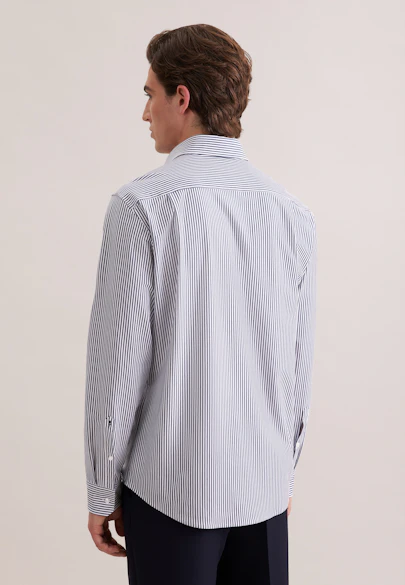 Regular Jerseyhemd Gestreift in Grau | Seidensticker Onlineshop