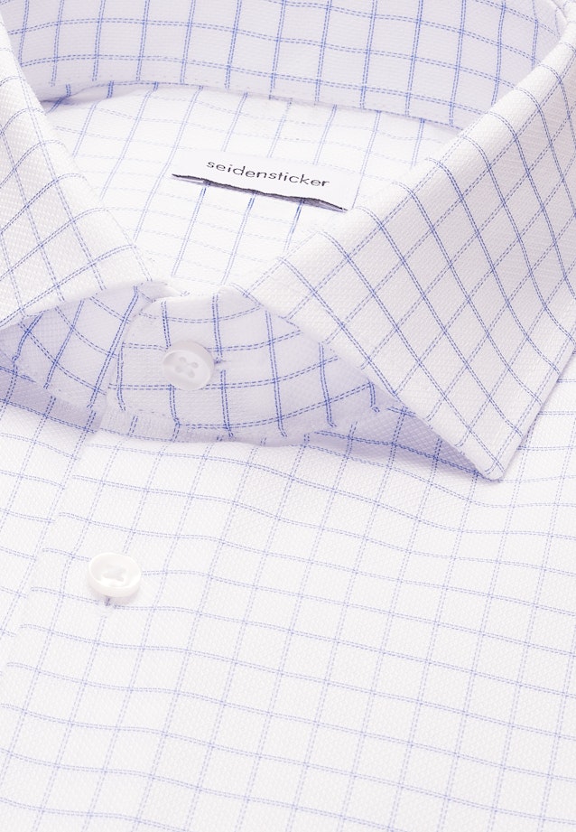 Regular Business Hemd Karo in Mittelblau |  Seidensticker Onlineshop