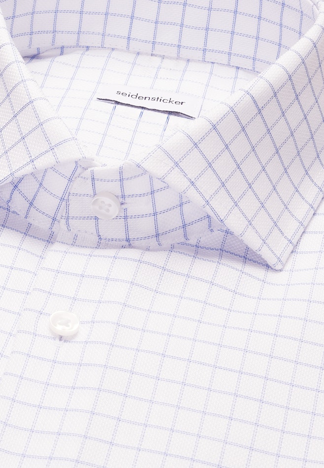 Regular Business Hemd Karo in Mittelblau | Seidensticker Onlineshop