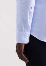 Slim Business Hemd Struktur in Mittelblau |  Seidensticker Onlineshop
