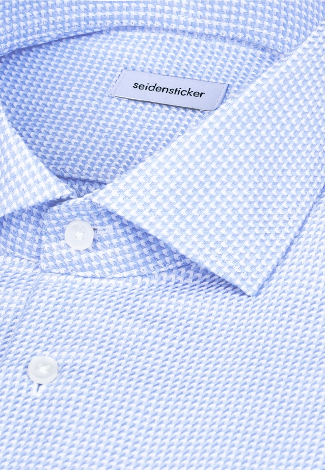 Slim Business Hemd Struktur in Mittelblau |  Seidensticker Onlineshop