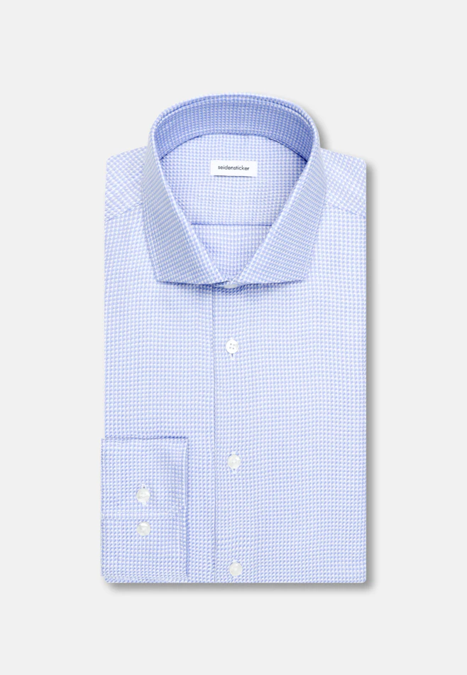 Slim Chemise d'affaires Structure dans Bleu Moyen | Boutique en ligne Seidensticker