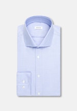 Slim Business Hemd Struktur in Mittelblau |  Seidensticker Onlineshop