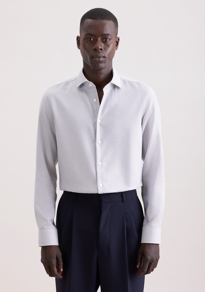 Slim Business Hemd Struktur in Beige | Seidensticker Onlineshop