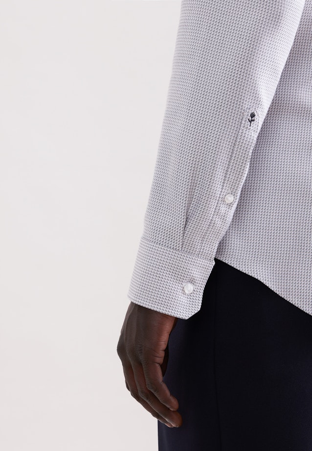 Slim Business Hemd Struktur in Beige |  Seidensticker Onlineshop