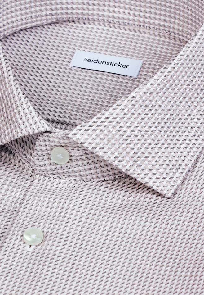 Slim Business Hemd Struktur in Beige | Seidensticker Onlineshop