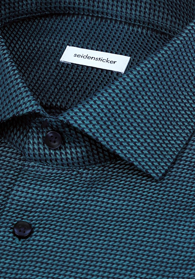 Slim Business shirt Structure in Türkis | Seidensticker online shop