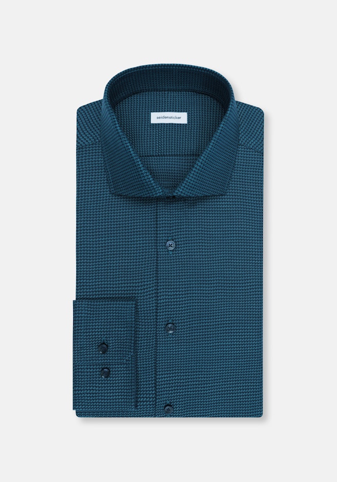 Slim Business shirt Structure in Türkis | Seidensticker online shop