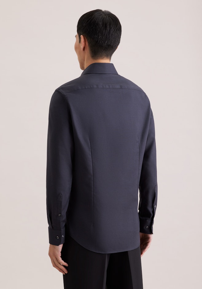 Slim Business Hemd Struktur in Grau | Seidensticker Onlineshop