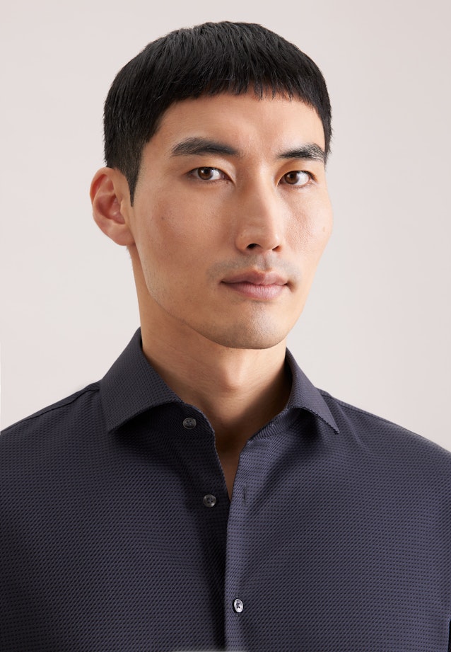 Slim Business Hemd Struktur in Grau |  Seidensticker Onlineshop