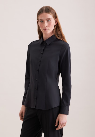Chemise blouse regular in Noir | Seidensticker Onlineshop