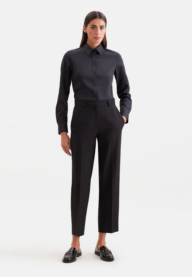 Hemdbluse regular fit in Schwarz |  Seidensticker Onlineshop