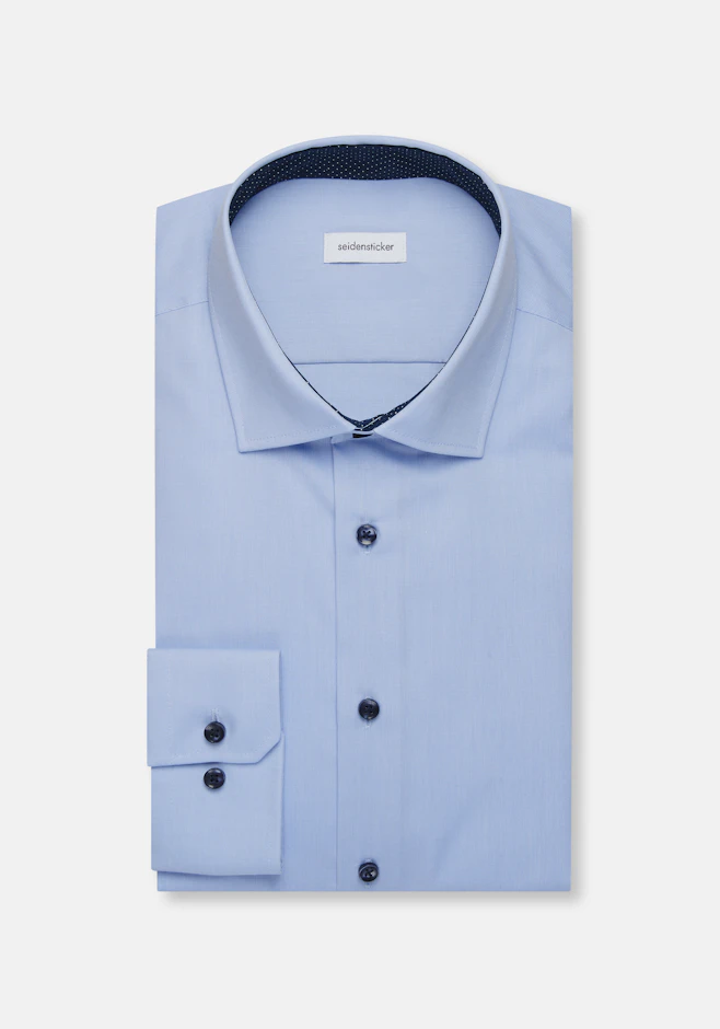 Regular Chemise d'affaires Uni dans Bleu Clair | Boutique en ligne Seidensticker