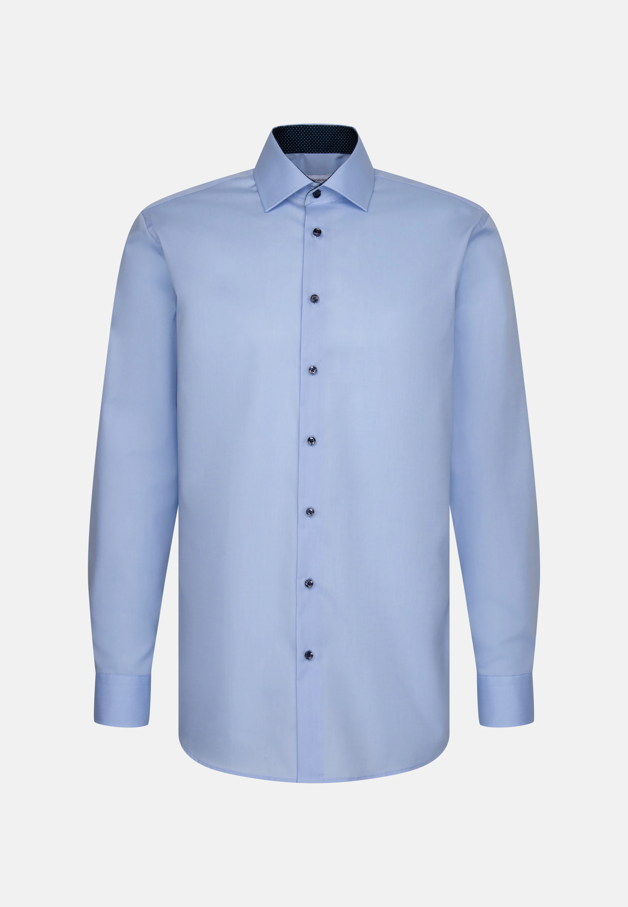 Regular Business Hemd Uni Blau 50