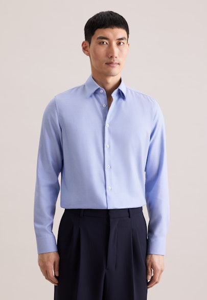 Slim Chemise d'affaires Structure in Bleu Moyen | Seidensticker Onlineshop