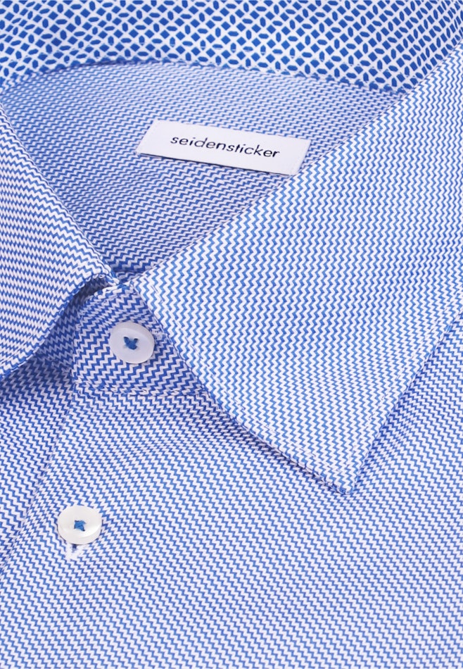 Slim Business Hemd Struktur in Mittelblau | Seidensticker Onlineshop