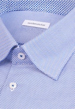 Slim Business Hemd Struktur in Mittelblau |  Seidensticker Onlineshop