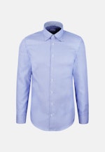 Slim Business Hemd Struktur in Mittelblau |  Seidensticker Onlineshop