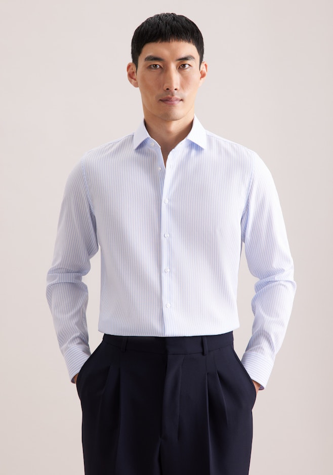 X-Slim Chemise d'affaires Rayures dans Bleu Moyen | Boutique en ligne Seidensticker