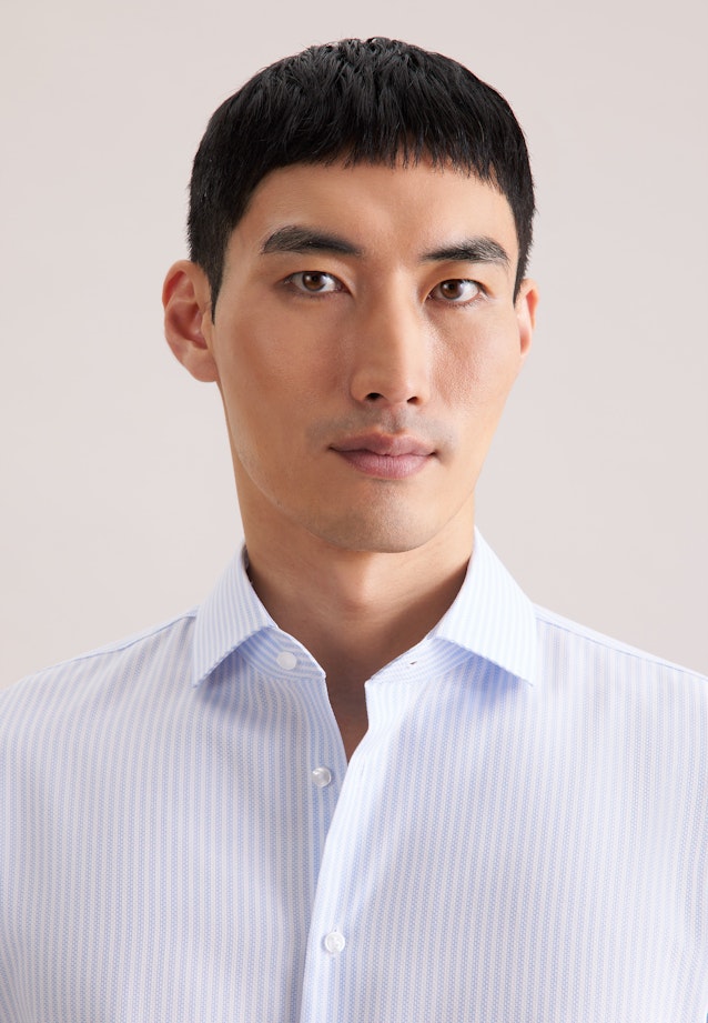 X-Slim Business Hemd Gestreift in Mittelblau |  Seidensticker Onlineshop