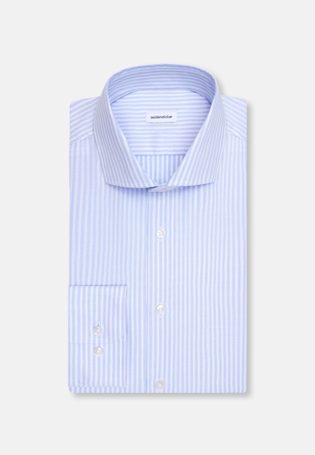 X-Slim Business Hemd Gestreift in Mittelblau |  Seidensticker Onlineshop