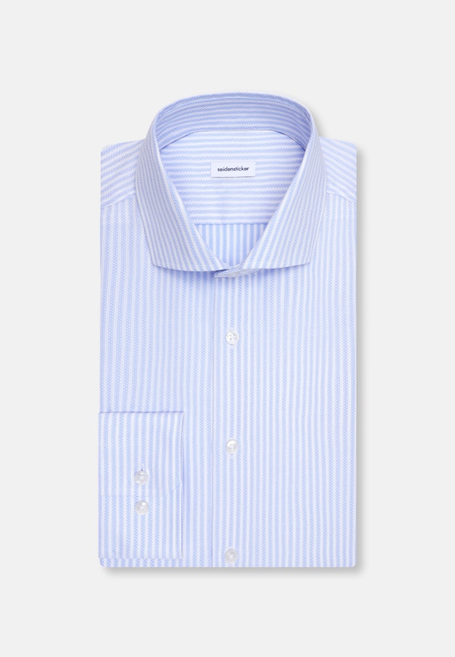 X-Slim Business Hemd Gestreift in Mittelblau | Seidensticker Onlineshop