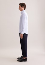 Shaped Business Hemd Gestreift in Mittelblau |  Seidensticker Onlineshop